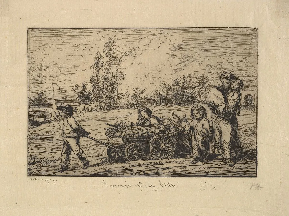 Moving into the Boat — Charles-François Daubigny