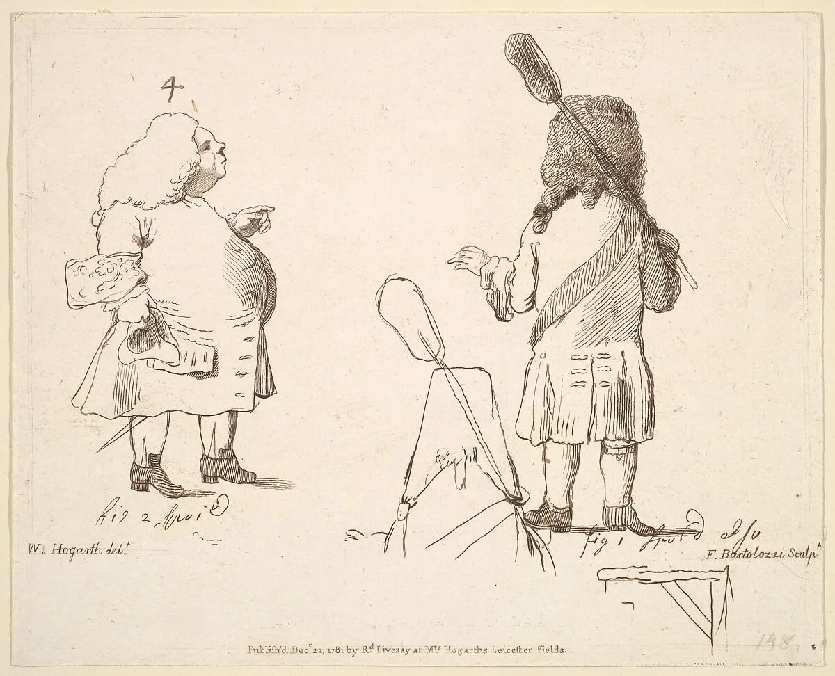 Caricatures of Lord Melcombe and Lord Winchelsea — William Hogarth|Francesco Bartolozzi|Richard Livesay