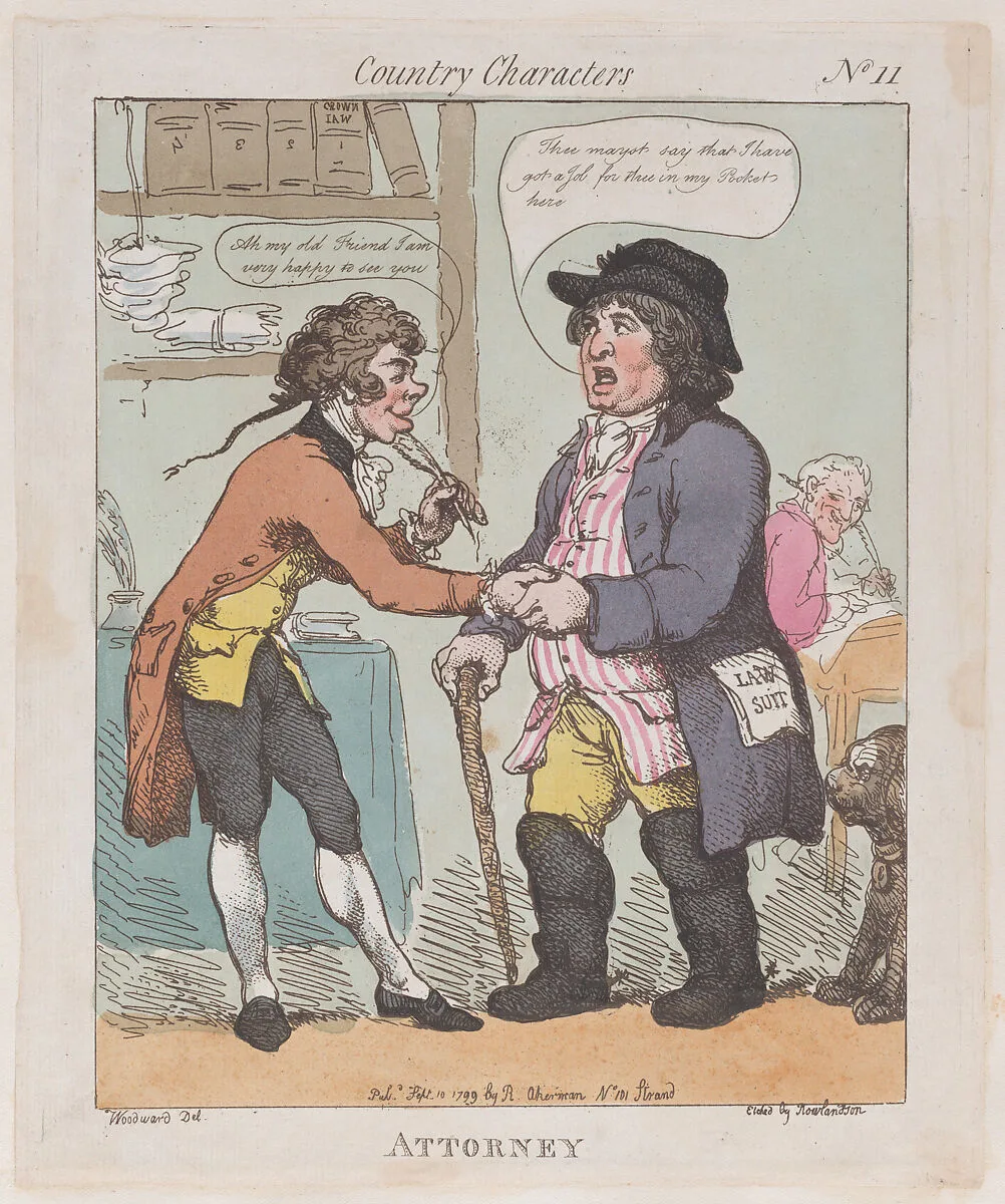 Attorney — George Murgatroyd Woodward|Thomas Rowlandson|Rudolph Ackermann, London