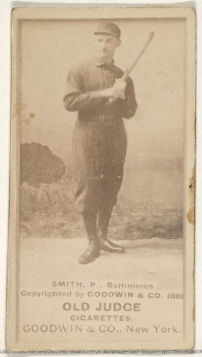 Smith, Pitcher, Baltimore Orioles, from the Old Judge series (N172) for Old Judge Cigarettes