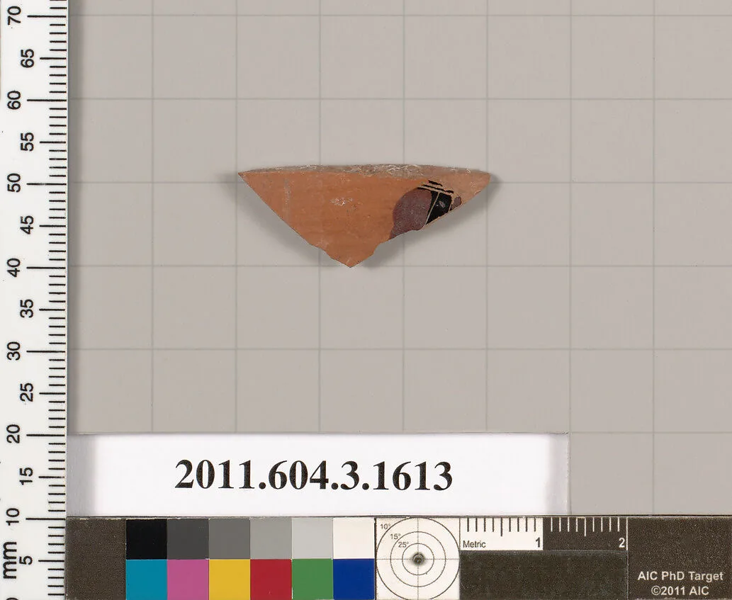 Terracotta fragment of a kylix: Band cup (drinking cup) — Unknown