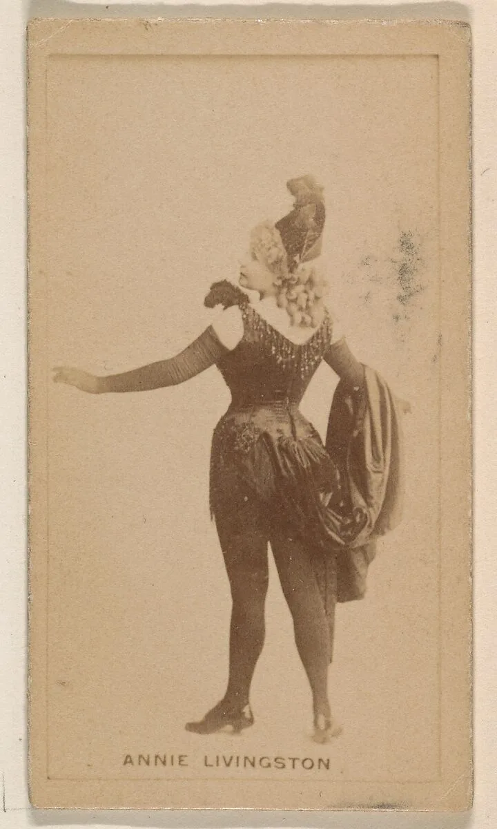Annie Livingston, from the Actresses series (N245) issued by Kinney Brothers to promote Sweet Caporal Cigarettes — Kinney Brothers Tobacco Company