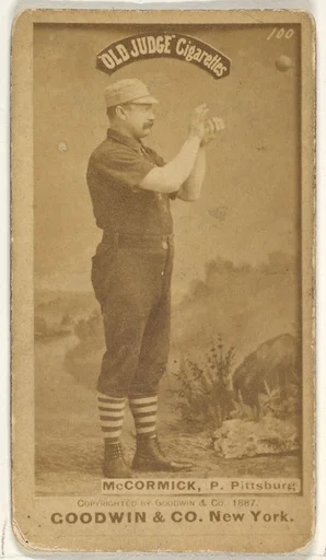Jim McCormick, Pitcher, Pittsburgh, from the Old Judge series (N172) for Old Judge Cigarettes