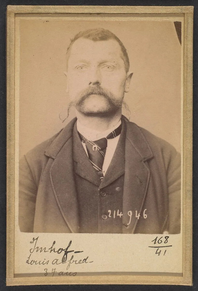 Imhof. Louis, Alfred. 37 ans, né à Mex (Suisse). Journalier. Anarchiste. 1/3/94. — Alphonse Bertillon