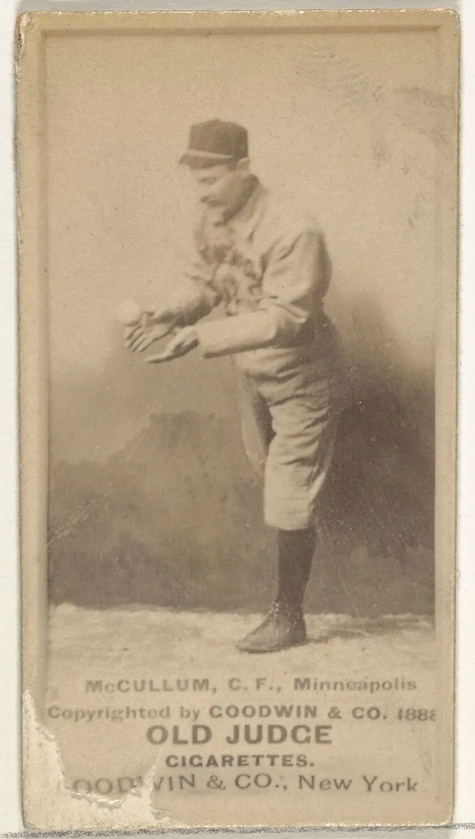 Thomas McCallum, Center Field, Minneapolis, from the Old Judge series (N172) for Old Judge Cigarettes — Goodwin & Company