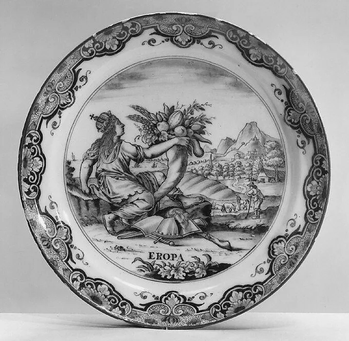 Europe (part of a set of four) — Cornelis van Daten the Younger|Dirck Barendsz.