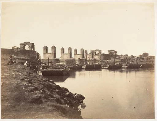 [Suspension Bridge Over the Hindun River Destroyed by the Rebels in 1857]