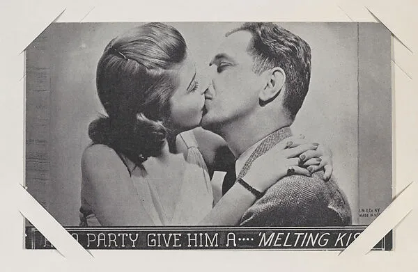 At a party give him a... 'Melting Kiss' from Exhibit Comics Cards (W431) — Unknown
