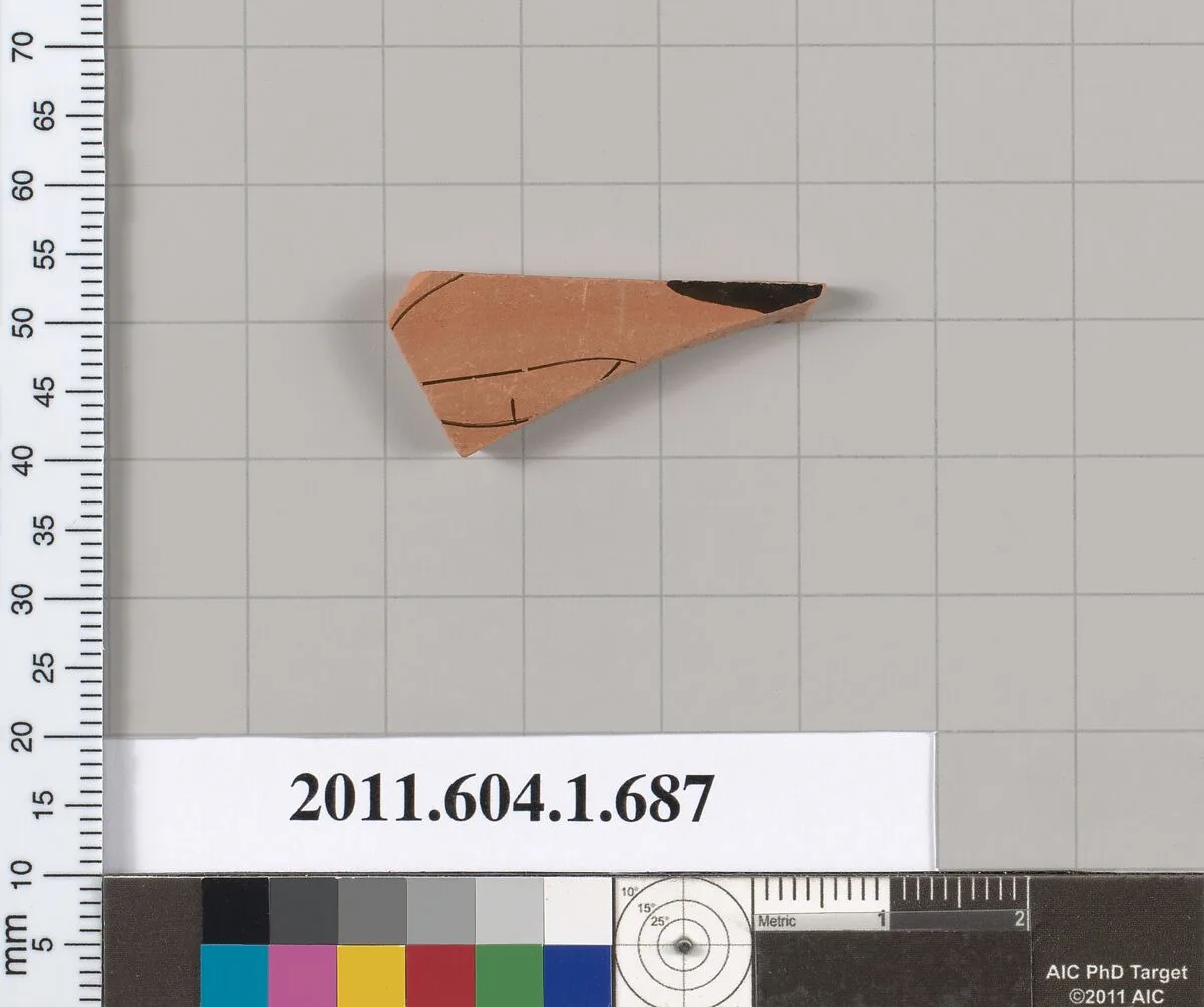 Terracotta fragment of a kylix (drinking cup) — Unknown
