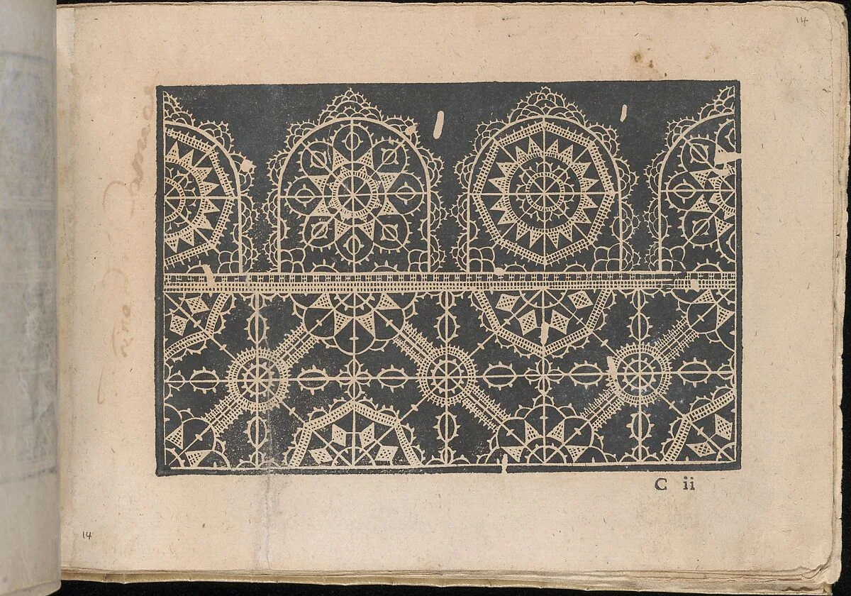 Fiori di Ricami Nuovamente Posti in Luce, page 14 (recto) — Matteo Florimi|Francesco de' Franceschi
