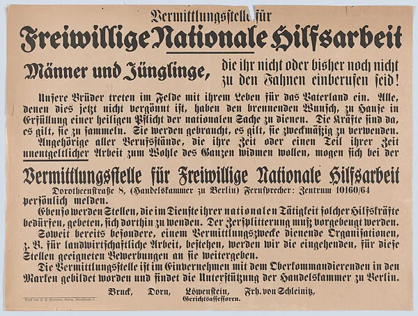 Vermittlungsstelle für Freiwillige — Anonymous