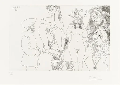 Two Women with an Owl, Don Quixote and a Conquistador, from 347 Suite