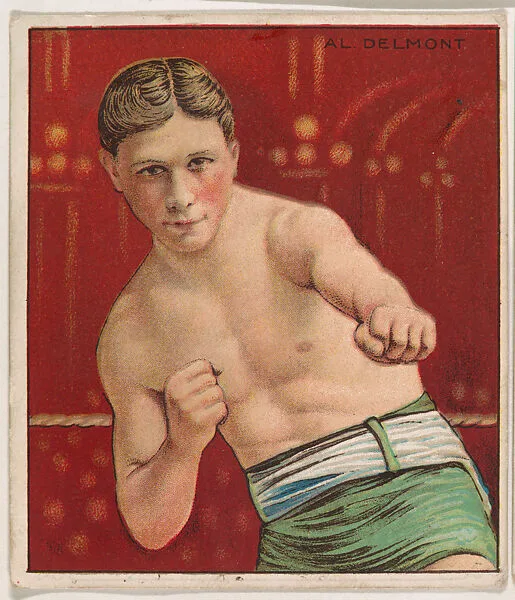 Al Delmont, Boxing, from Mecca & Hassan Champion Athlete and Prize Fighter collection, 1910 — Mecca Cigarettes
