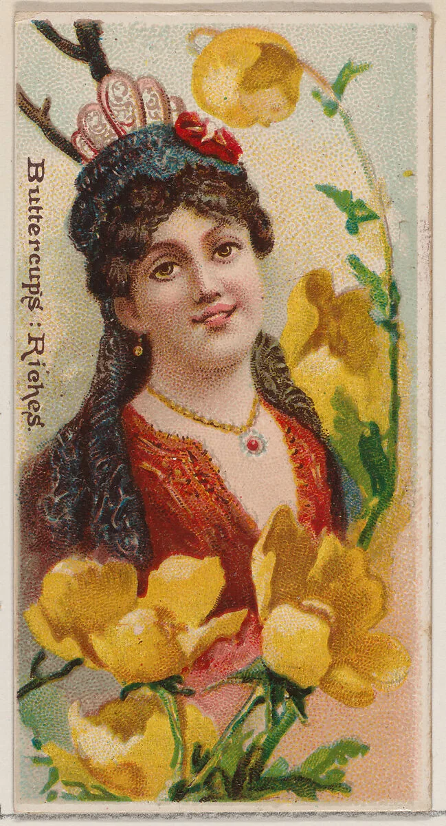 Buttercups: Riches, from the series Floral Beauties and Language of Flowers (N75) for Duke brand cigarettes — Donaldson Brothers|American Tobacco Company