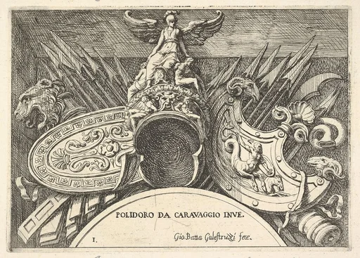 Plate 1: trophies of Roman arms from decorations above the windows on the second floor of the Palazzo Milesi in Rome