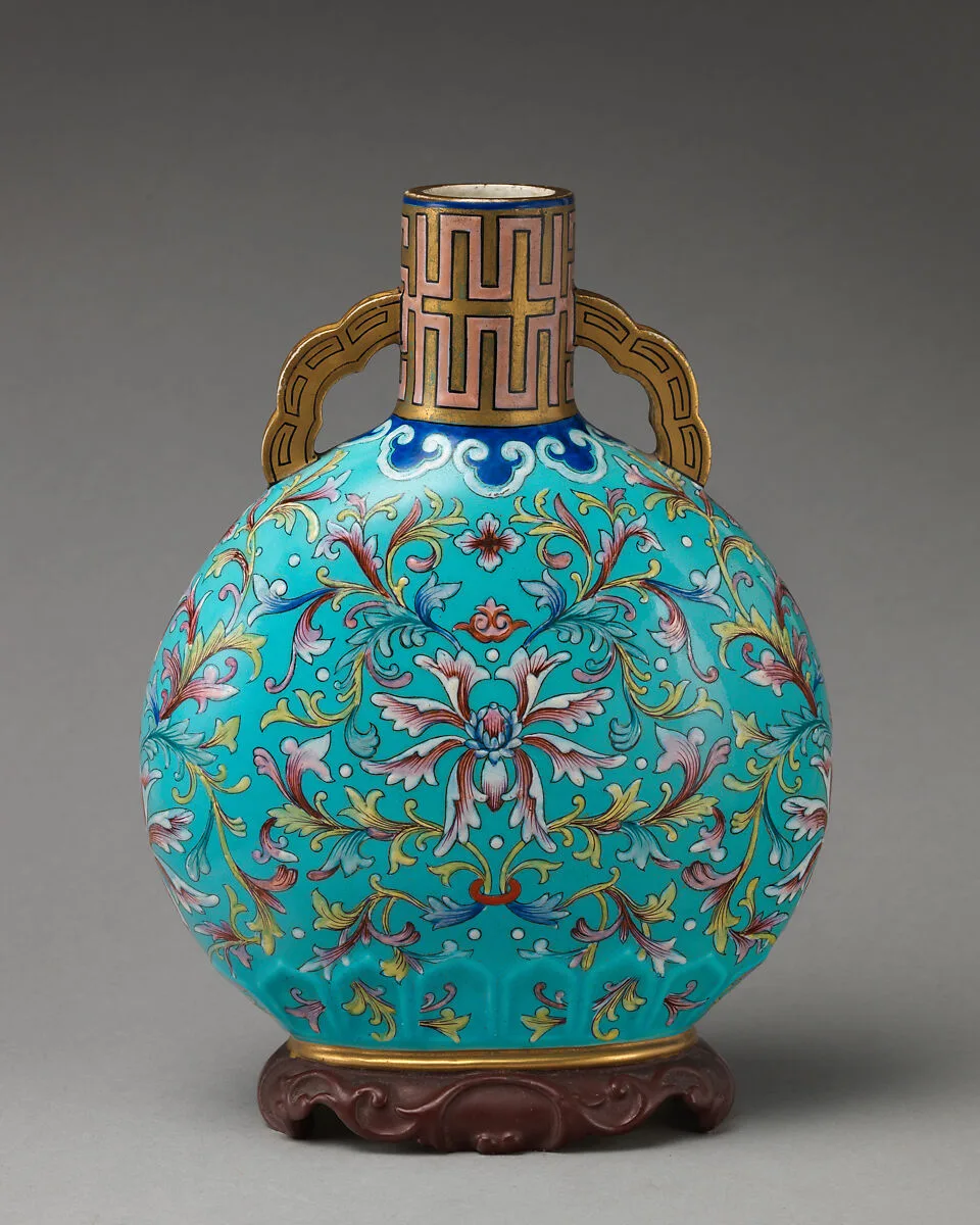 Moon flask (one of a pair) — Worcester factory