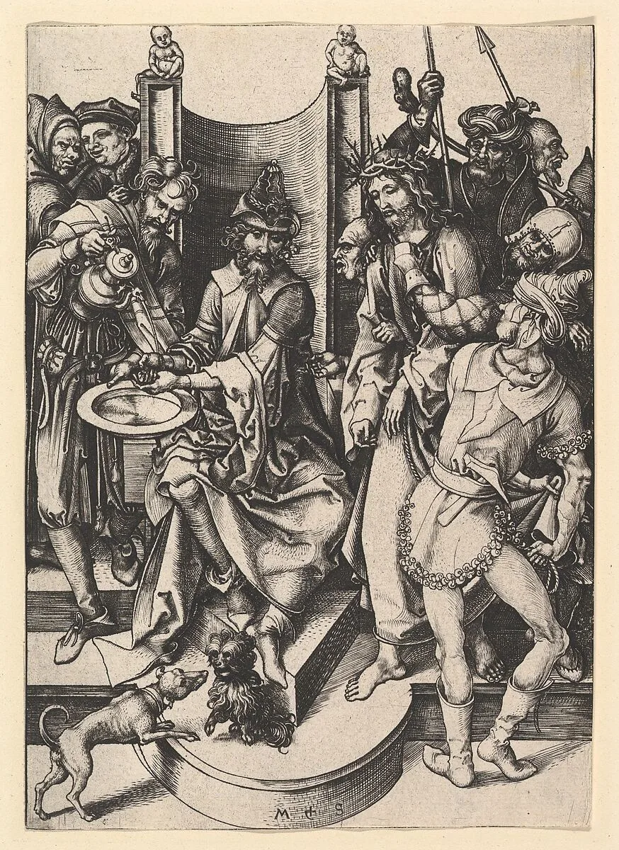 Pilate Washing His Hands — Martin Schongauer