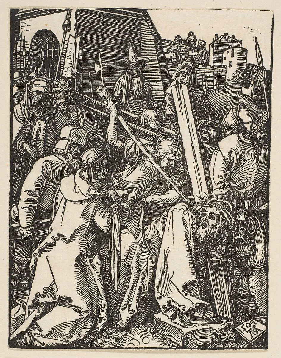 Chist Carrying the Cross, from "The Small Passion" — Albrecht Dürer
