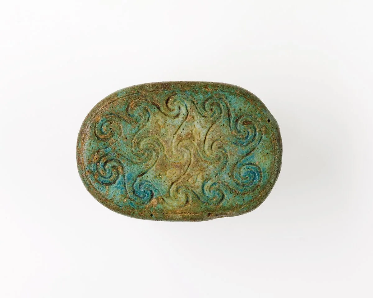 Scarab Incised with Nefer Signs and Scrolls — Unknown