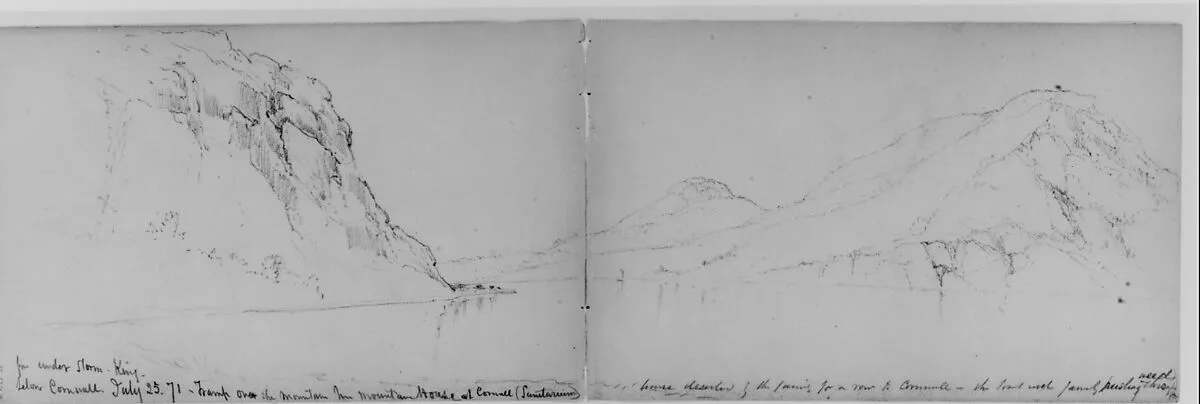 Under Storm King, Cornwall, 1871 (from Sketchbook) — Daniel Huntington