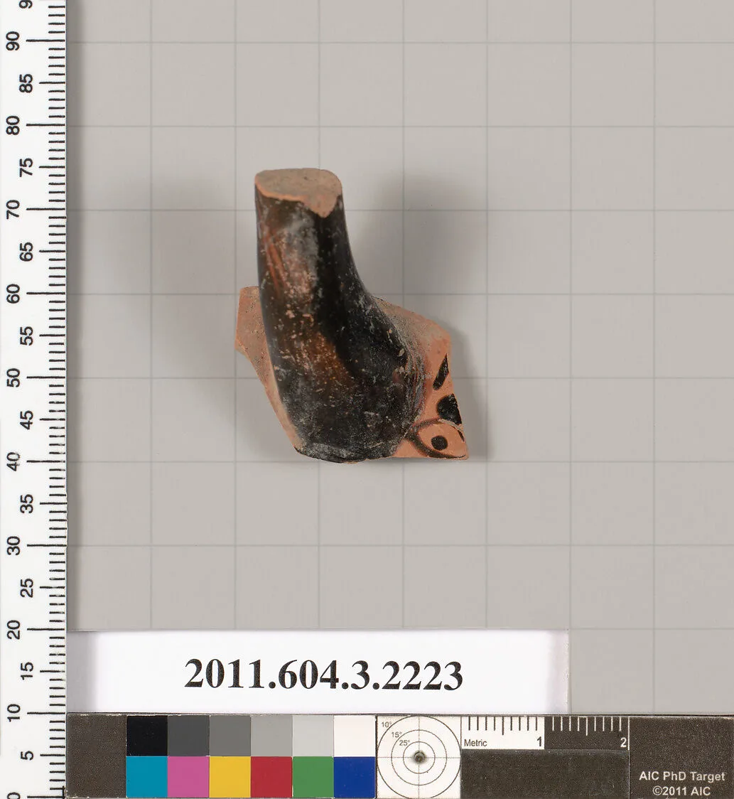 Terracotta fragment of a kylix (drinking cup) — Unknown