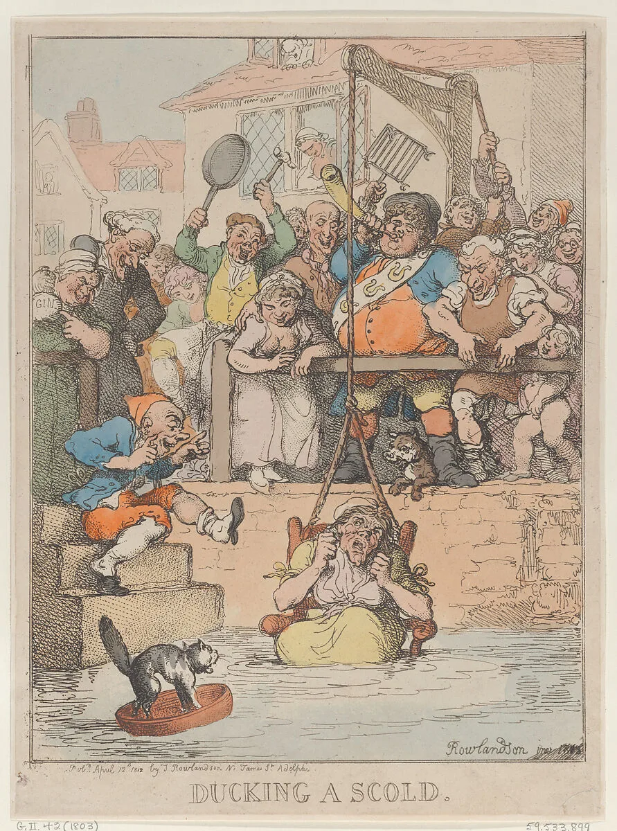 Ducking a Scold — Thomas Rowlandson