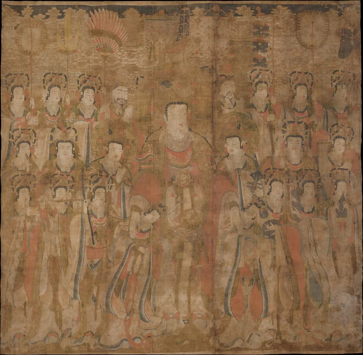 작자미상 범천왕을 중심으로 한 신중도 조선|作者未詳 神衆圖 朝鮮|Brahma with Attendants and Musicians — Unidentified artist