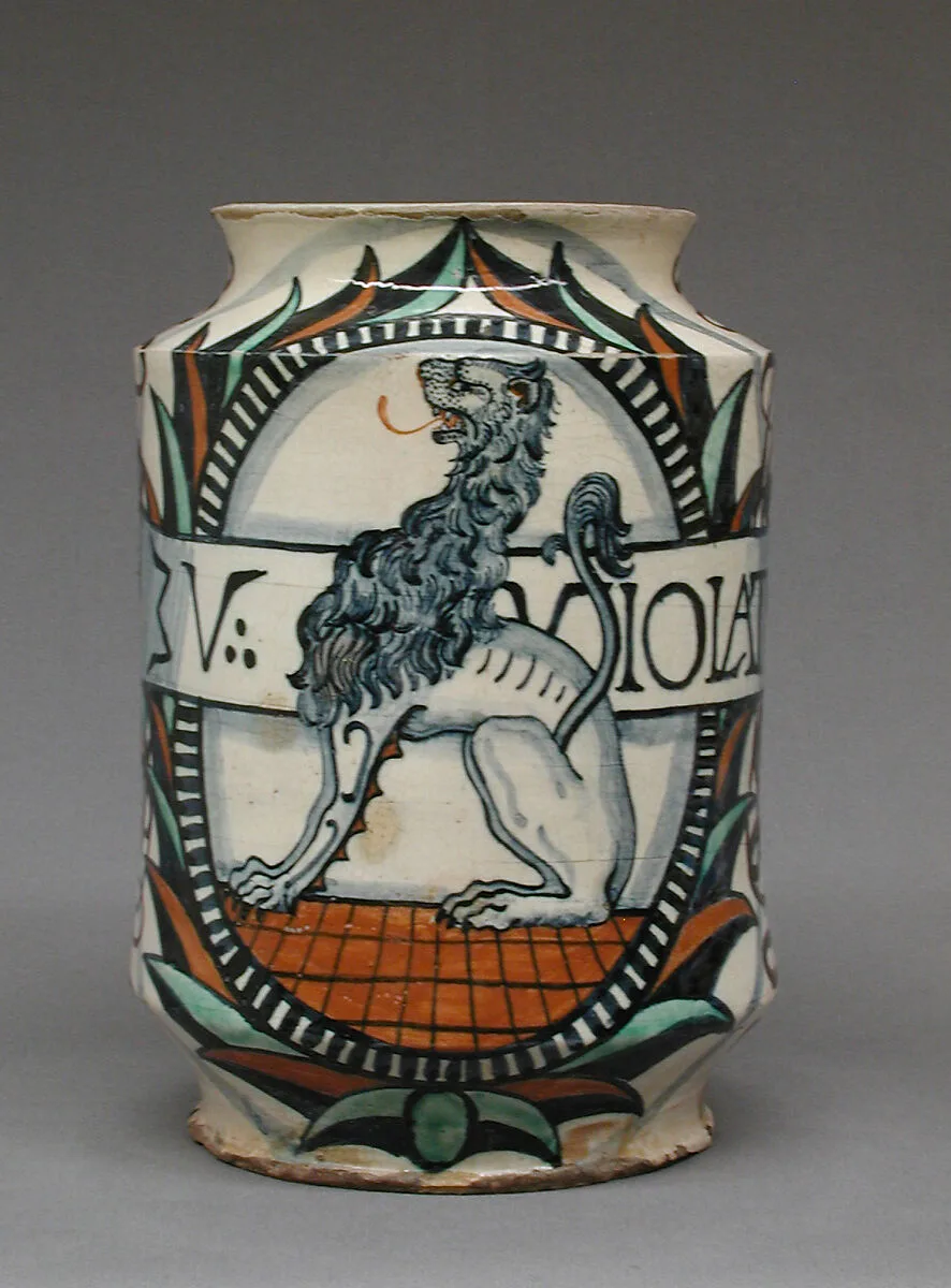 Pharmacy jar (albarello) — Unknown