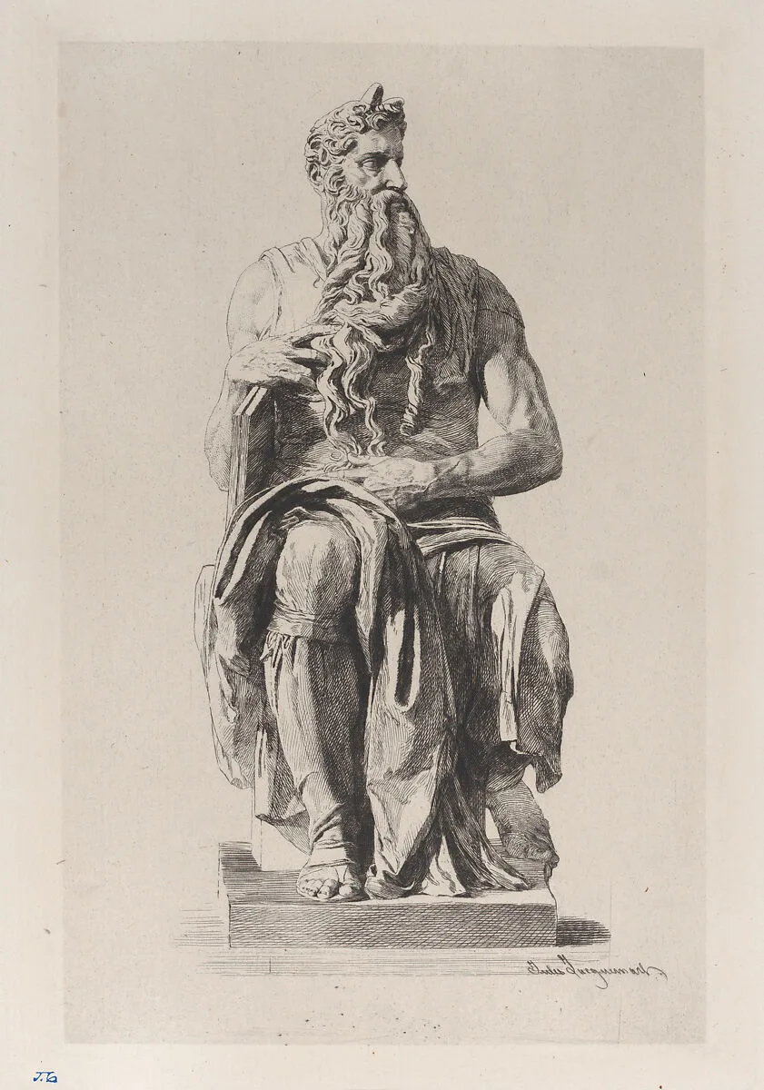 Moses, after Michelangelo — Jules-Ferdinand Jacquemart|Gazette des Beaux-Arts|Michelangelo Buonarroti