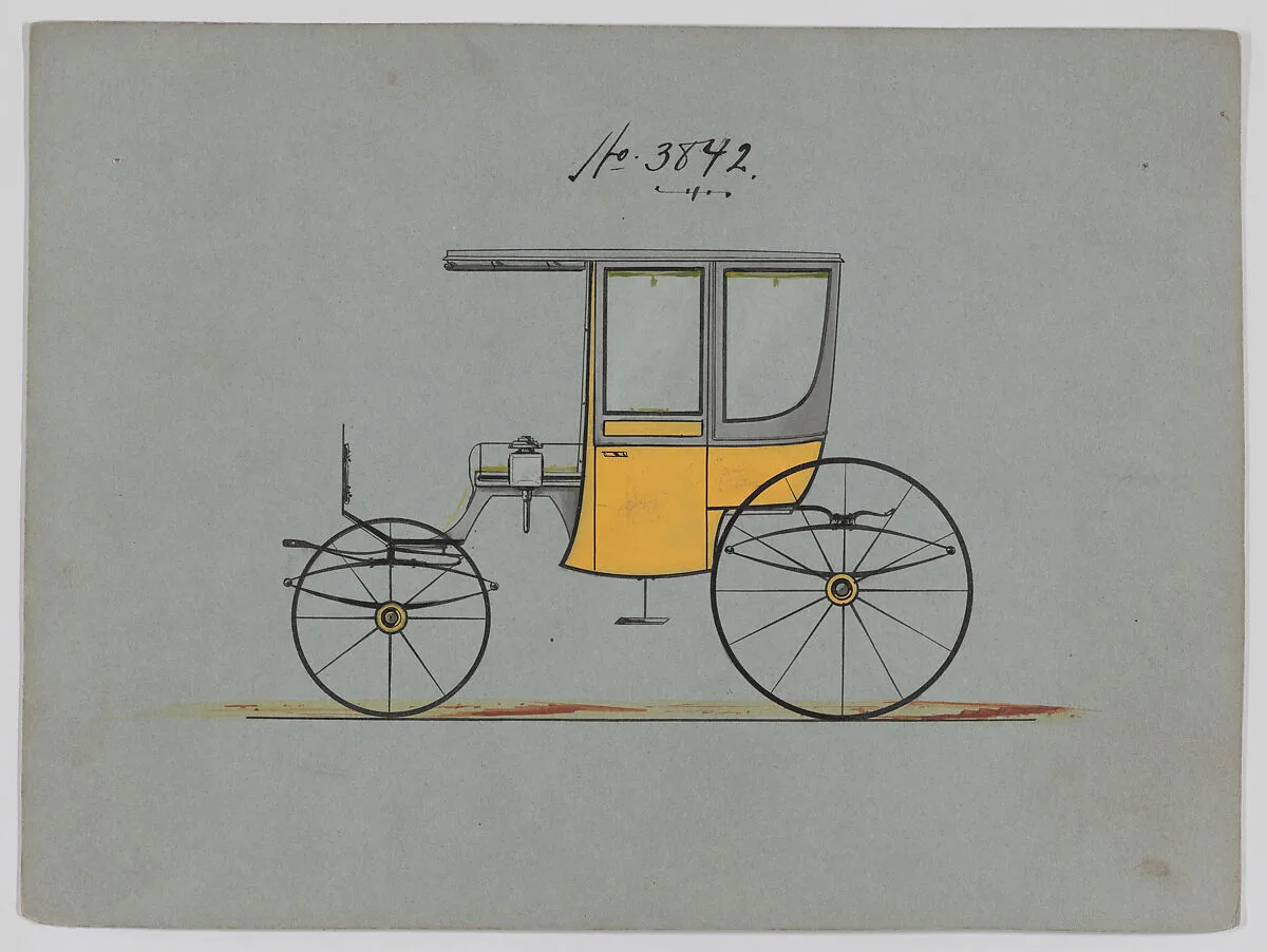 Design for 4 seat Rockaway, no. 3842 — Brewster & Co.