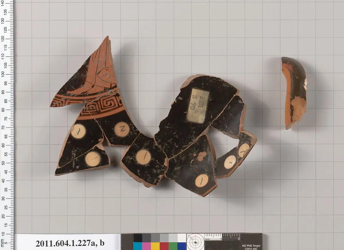 Terracotta fragments of a kylix (drinking cup) — Unknown