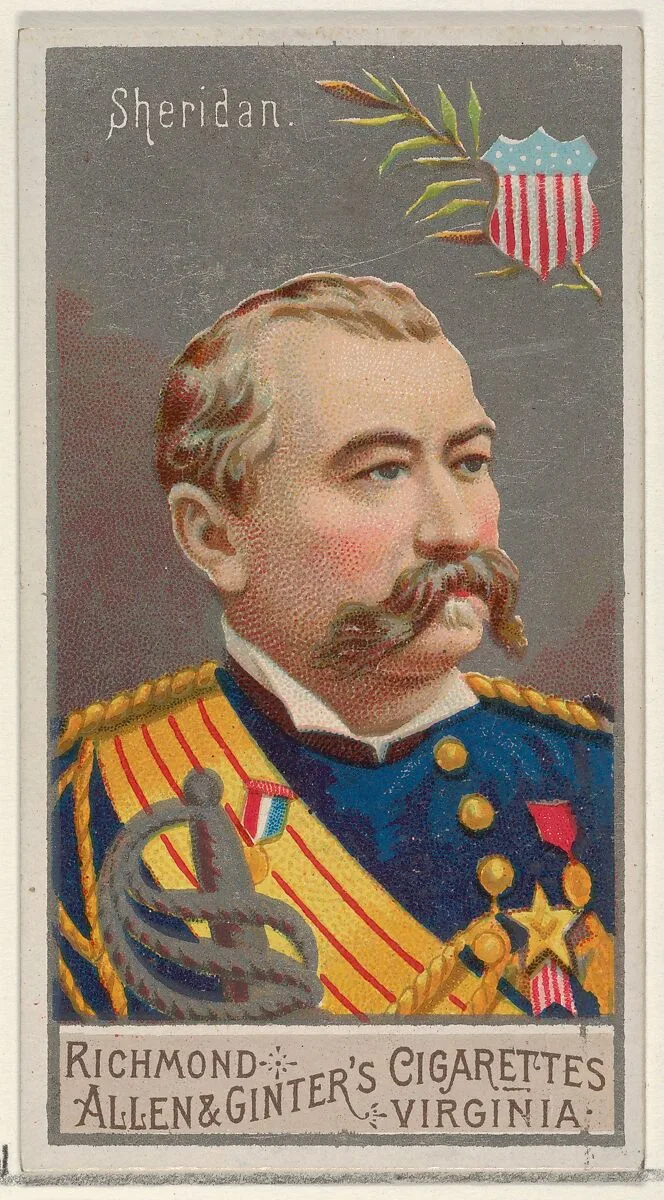 Philip Henry Sheridan, from the Great Generals series (N15) for Allen & Ginter Cigarettes Brands — Allen & Ginter|George S. Harris & Sons