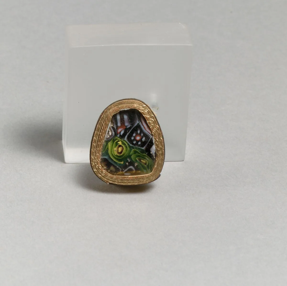 Glass mosaic carinated bowl fragment — Unknown