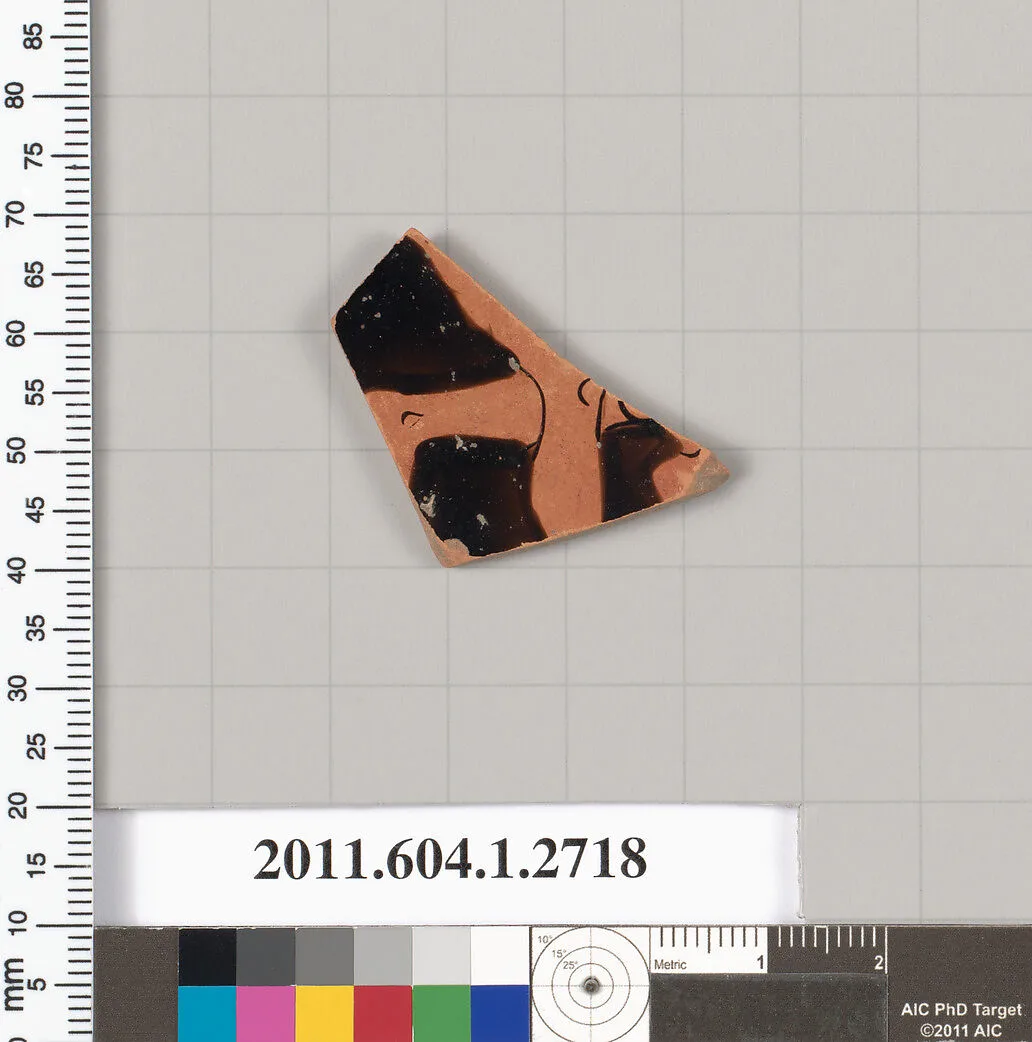 Terracotta fragment of a kylix (drinking cup) — Unknown