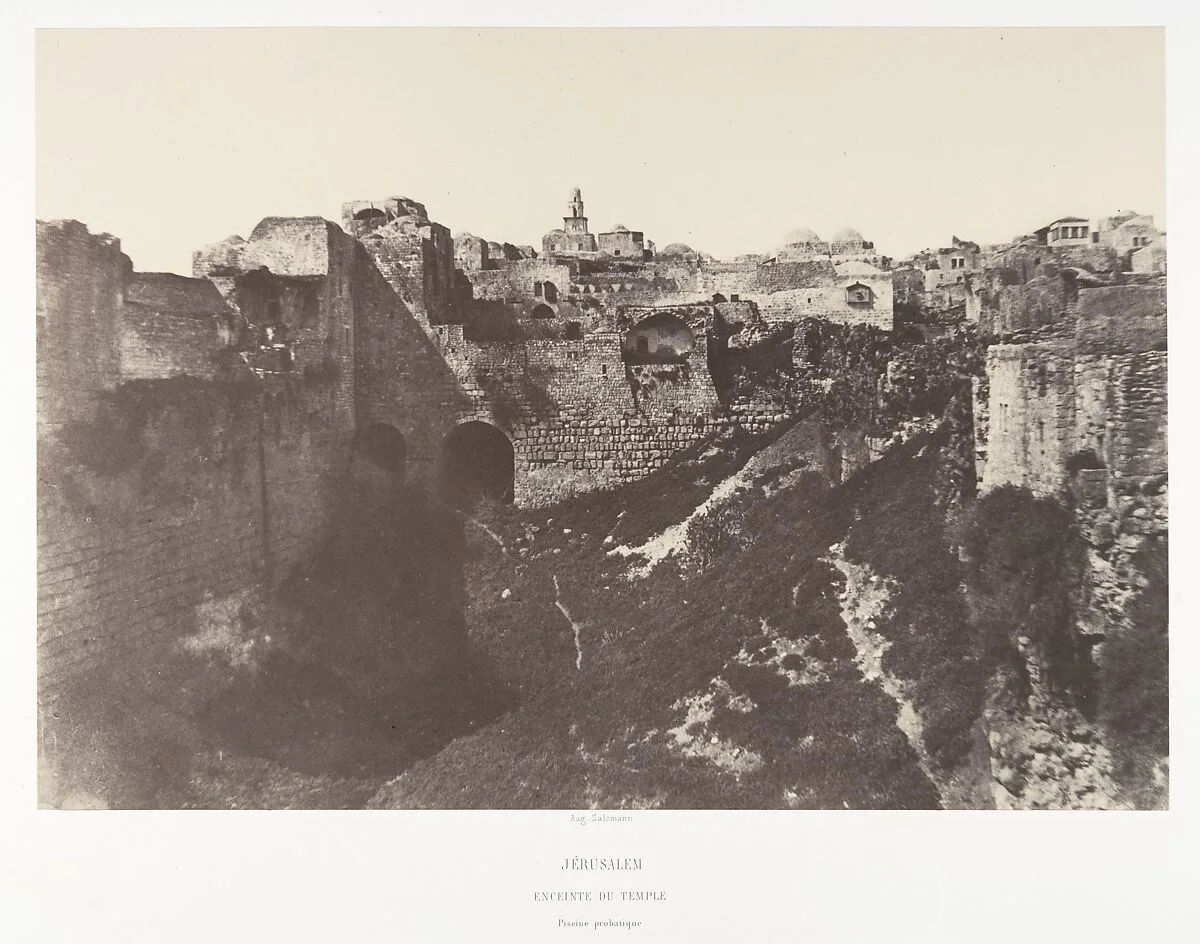 Jérusalem, Enceinte du Temple, Piscine probatique, 1 — Imprimerie photographique de Blanquart-Évrard, à Lille|Auguste Salzmann