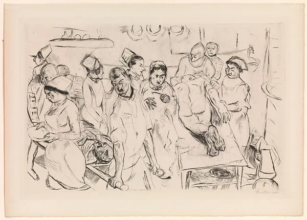Large Operating Room, from the portfolio ¦Faces¦ — Max Beckmann|Marées Gesellschaft, R. Piper & Co.