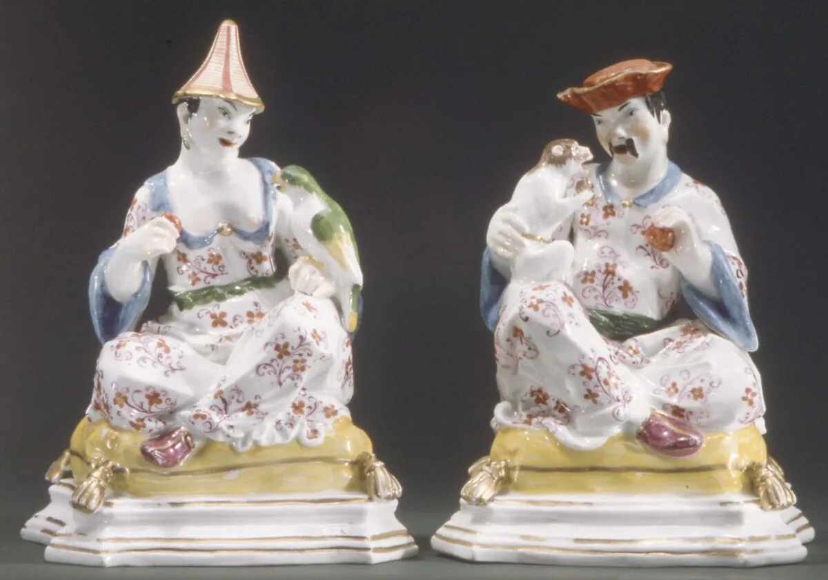 Chinese couple as incense containers — Johann Friedrich Eberlein|Meissen Manufactory