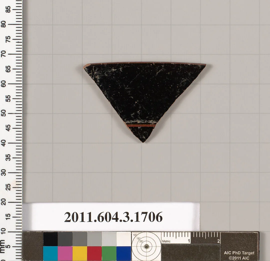 Terracotta rim fragment of a kylix: Band cup (drinking cup) — Unknown
