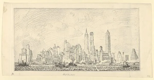 N.Y. (Skyline from Governor's Island) — Reginald Marsh