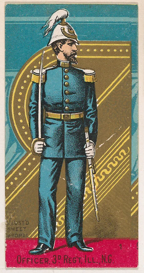 Officer, 3rd Regiment, Illinois, National Guard, from the Military Series (N224) issued by Kinney Tobacco Company to promote Sweet Caporal Cigarettes — Kinney Brothers Tobacco Company