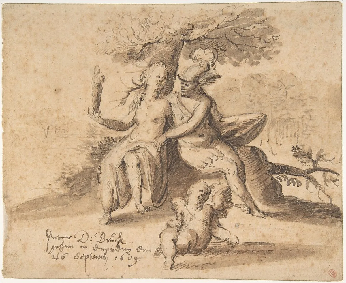 Hermes, Venus, and Cupid in a Landscape — Peter Bruck