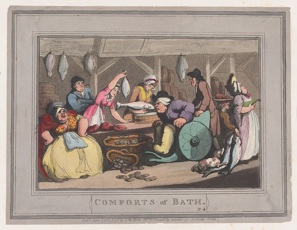 Comforts of Bath, Plate 4 — Thomas Rowlandson|S. W. Fores