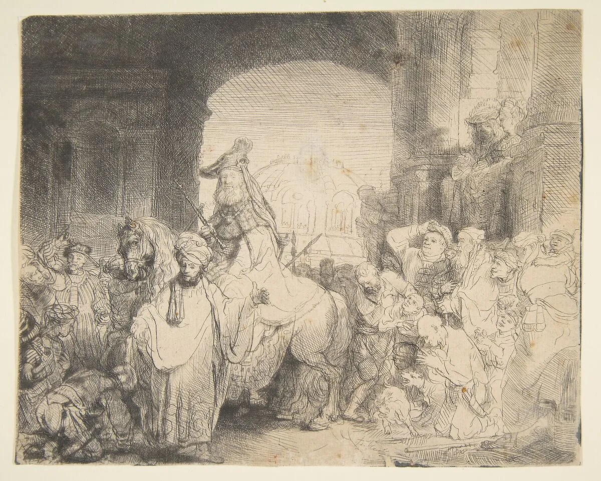 The Triumph of Mordecai — Rembrandt (Rembrandt van Rijn)