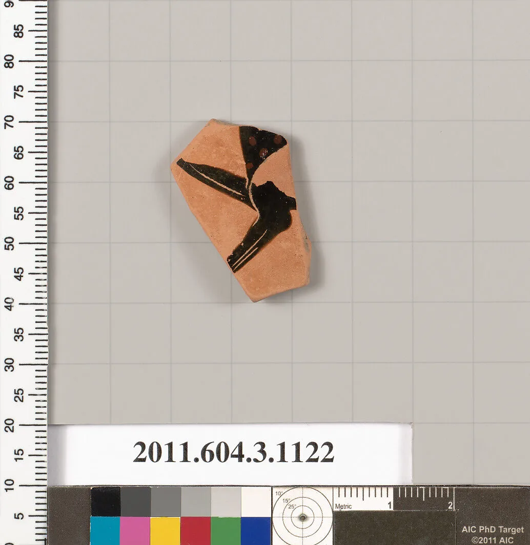Terracotta fragment of a mastoid (drinking cup with narrow base) or a kyathos (cup-shaped ladle) — Unknown