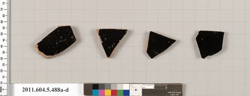Terracotta fragments of kylikes (drinking cups)