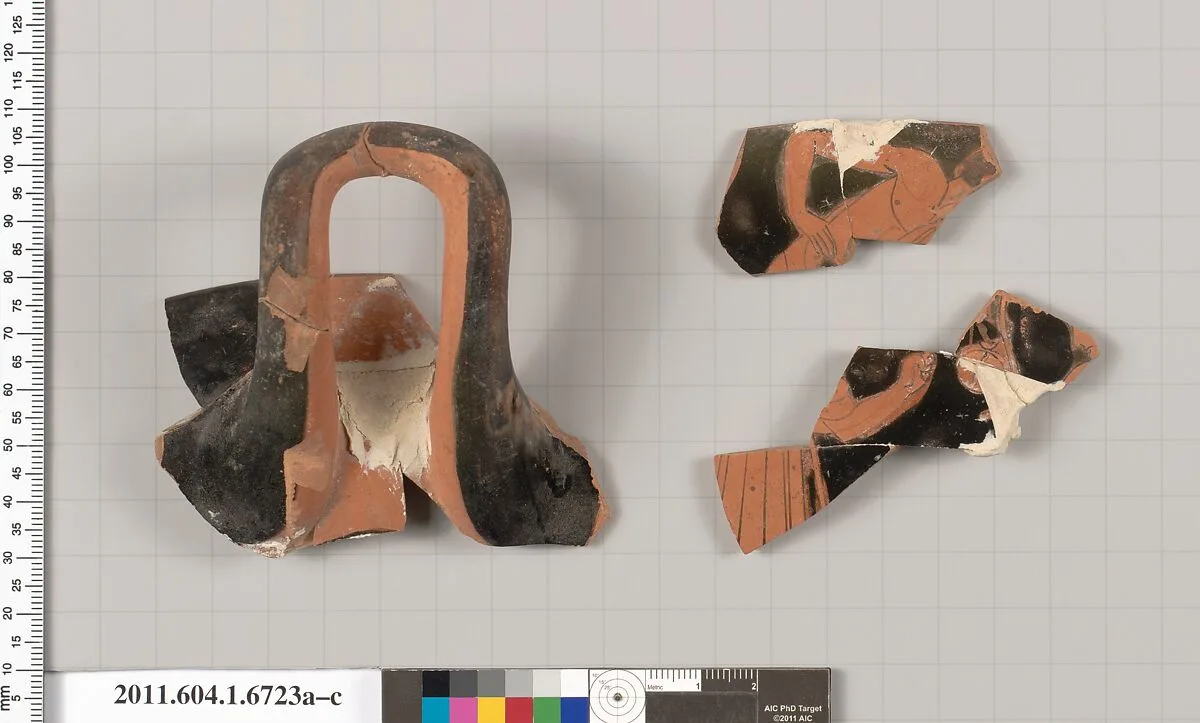 Terracotta fragments of a kylix (drinking cup) — Unknown