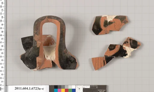 Terracotta fragments of a kylix (drinking cup)