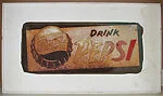 [Rusted Metal Sign: "Drink Pepsi"]