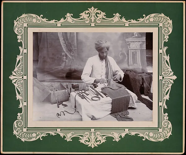 Suraj Uddin Mending Chain Mail, Jaipur, 1926 — Gobindram and Oodeyram