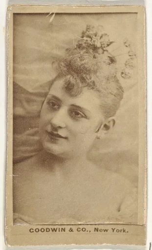 From the Actors and Actresses series (N171) for Old Judge, Gypsy Queen, and Temple Bar Cigarettes
